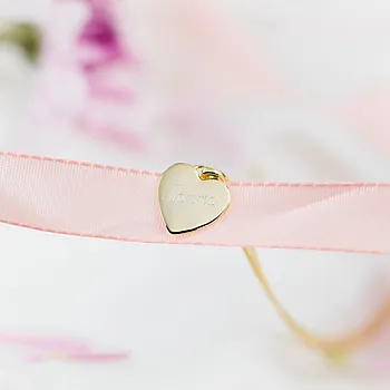 Bilde nummer 4 av Anheng i 585 gult gull med hjerte