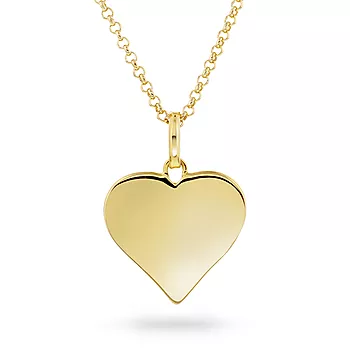 Pan Jewelry, Anheng i forgylt 925 sølv med hjerte