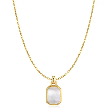 Smykke i 925 forgylt sølv med perlemor