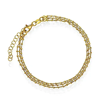 Armbånd i 925 forgylt sølv med kuler