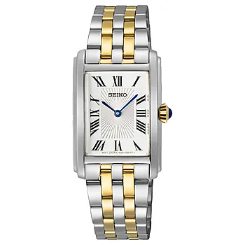 Seiko, Basic dameklokke med tofarget stållenke