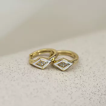 Bilde nummer 2 av Pan Jewelry, Øredobber i forgylt 925 sølv med zirkonia