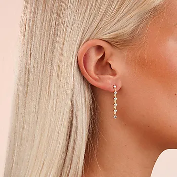 Bilde nummer 2 av Noctelle øredobber i forgylt messing med zirkonia