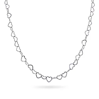 Pan Jewelry, Kjede i 925 rhodinert sølv, 50 cm