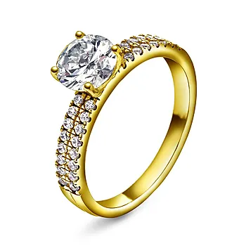 Drømmering i 925 forgylt sølv