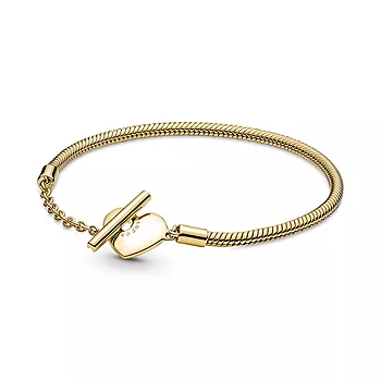 Pandora Moments, Armbånd i 925 forgylt sølv med hjerte