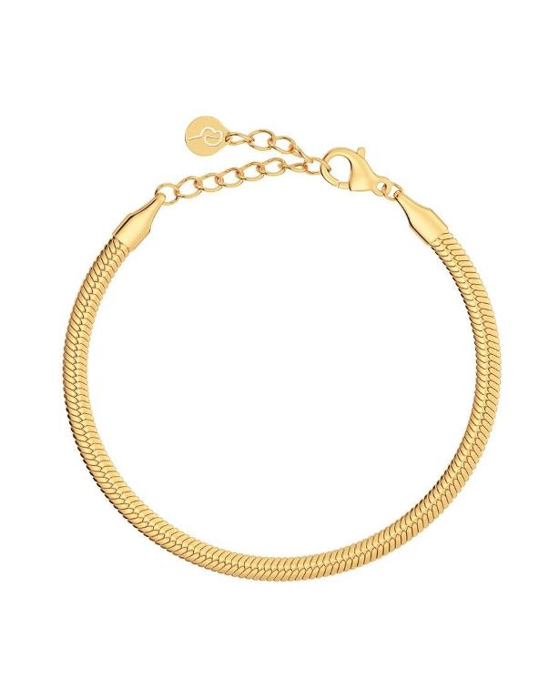 Herringbone armbånd i forgylt stål
