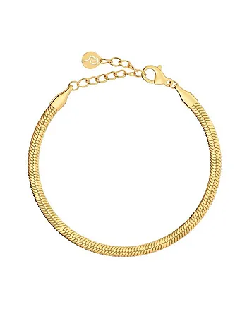 Herringbone armbånd i forgylt stål
