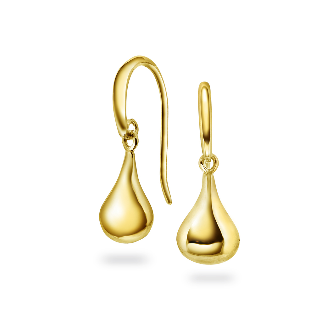 Pan Jewelry, Dråpe øredobber i 925 forgylt sølv