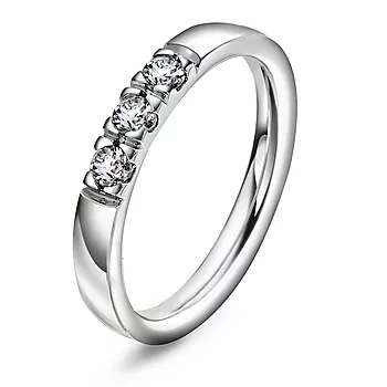 Pan Jewelry, Lady alliansering i 585 hvitt gull med diamant 0,30 ct TWSI