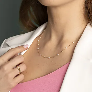 Bilde nummer 2 av Pan Jewelry, Smykke i 585 gult gull med ferskvannsperler