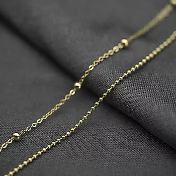 Bilde nummer 4 av Pan Jewelry, Ankelkjede i forgylt 925 sølv med 2 rader
