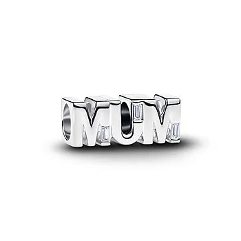 Charms i 925 sølv med "MUM"