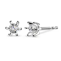 Pan Jewelry, Isabella enstensøredobber i 585 hvitt gull 0,20 ct