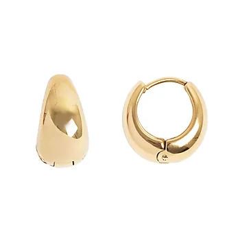 Tone Damli by A&C, Embrace Me hoops i forgylt stål