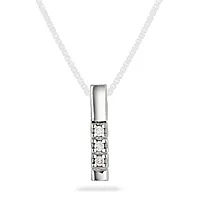 Pan Jewelry, Allianseanheng i hvitt gull med diamanter 0,09 ct