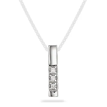 Pan Jewelry, Allianseanheng i hvitt gull med diamanter 0,09 ct