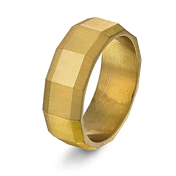 Ring i forgylt stål