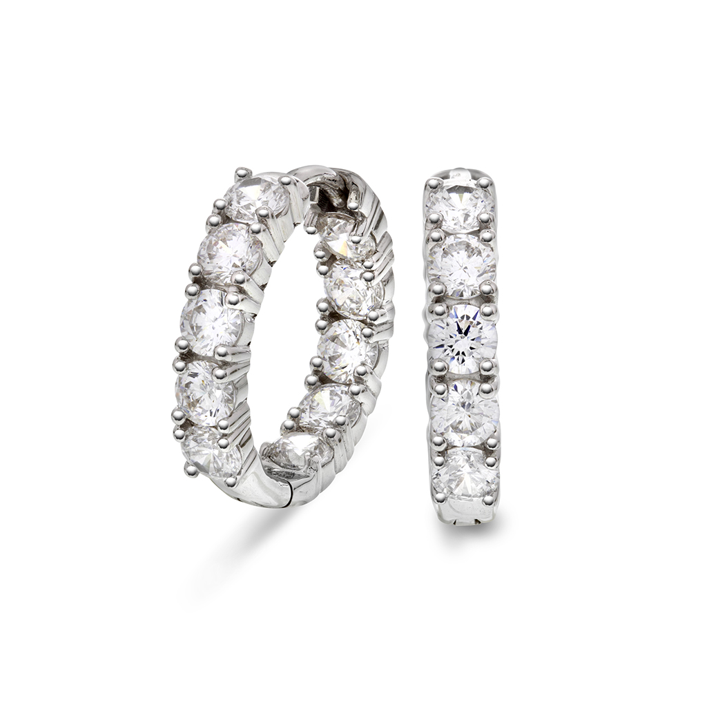 Pan Jewelry, Øreringer i 925 sølv med zirkonia