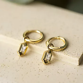 Bilde nummer 4 av Pan Jewelry, Øreringer i 925 forgylt sølv med zirkonia