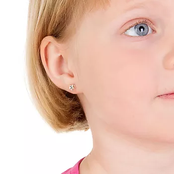 Bilde nummer 2 av Blomdahl, Øredobber i medisinsk plast med klare Swarovski krystaller