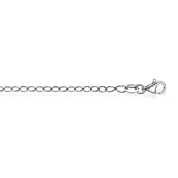 Pan Jewelry, Rund ankerkjede i 925 rhodinert sølv 2,7 mm, 42-45 cm