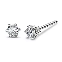 Pan Jewelry, Ingrid enstensøredobber i 585 hvitt gull 0,20 ct