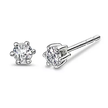 Pan Jewelry, Ingrid enstensøredobber i 585 hvitt gull 0,20 ct