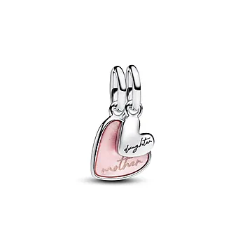 Pandora Moments, Charms i 925  sølv med delbar mor/datter charms