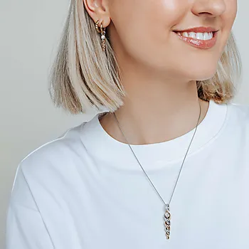 Bilde nummer 2 av Smykke i 925 flerfarget sølv med zirkonia