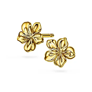 Blossom øredobber i 925 forgylt sølv