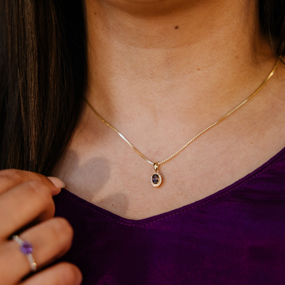 Bilde nummer 4 av Pan Jewelry, Athens Charm smykke i forgylt 925 sølv med brun zirkonia