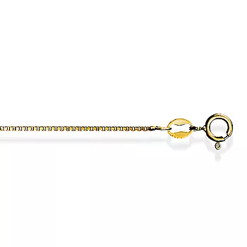 Veneziansk kjede i 925 forgylt sølv 1 mm, 34-60 cm