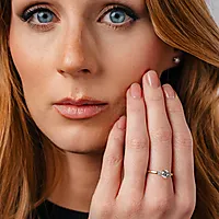 Bilde nummer 2 av Princess LAB diamantring i 585 gult gull 0,95 ct