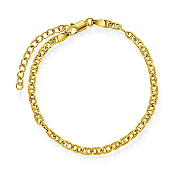 Pan jewelry, Armbånd i forgylt 925 sølv, 19 cm