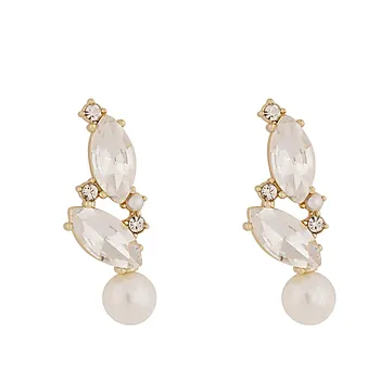 Noctelle øredobber i forgylt messing med perle