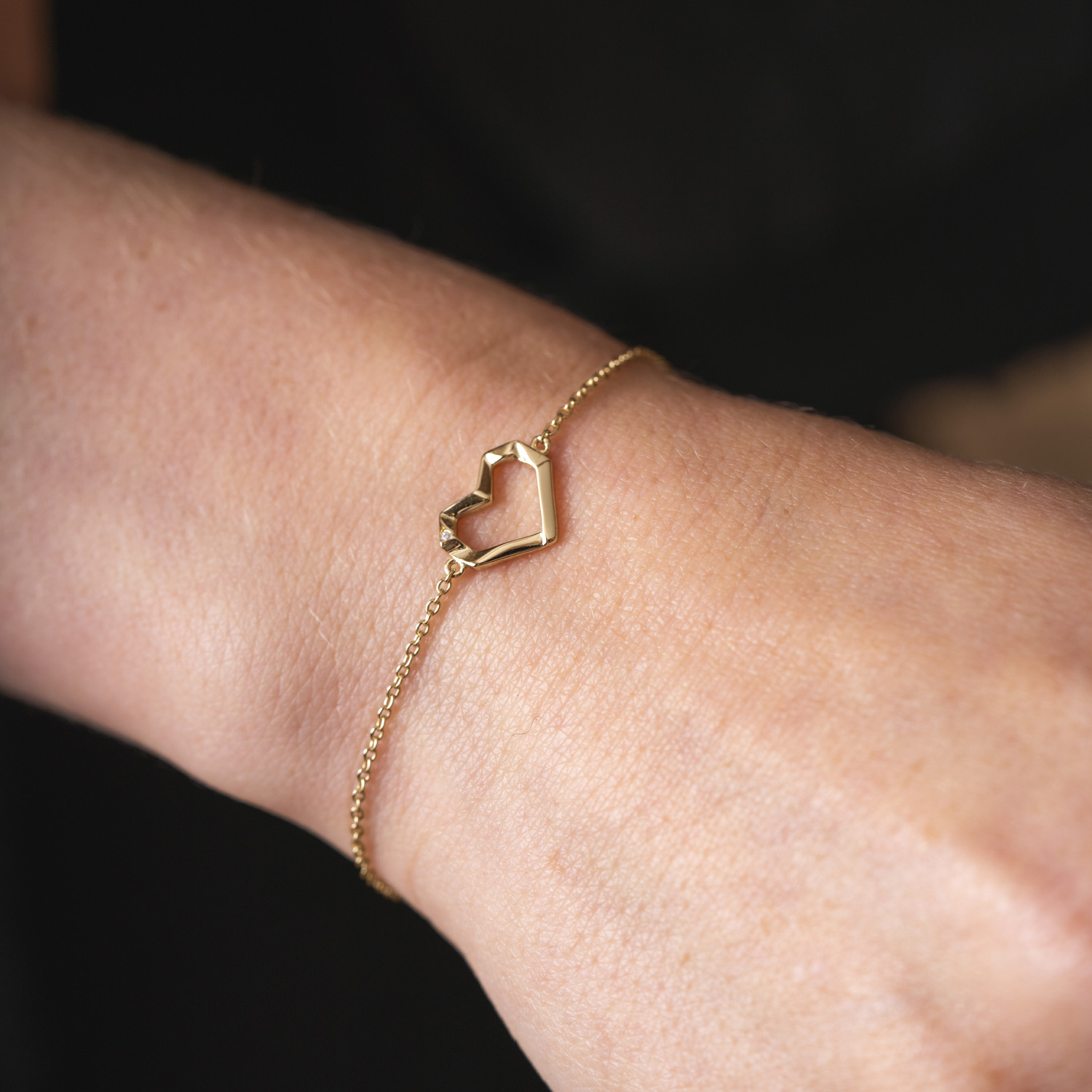Bilde nummer 2 av Pan Jewelry, Armbånd i forgylt 925 sølv med hjerte