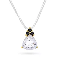 Pan Jewelry, Anheng i 585 gult gull med sort nano glasssten og zirkonia