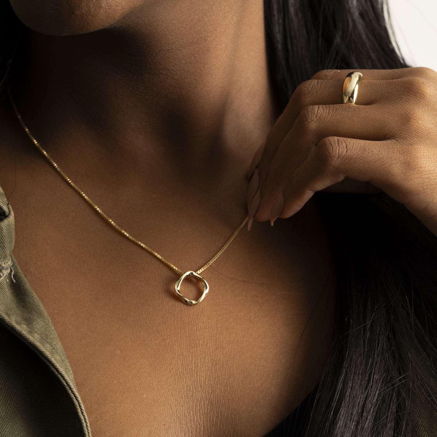 Bilde nummer 2 av Pan Jewelry, Bølge smykke i 925 forgylt sølv