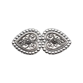 Hårspenne i 830 oksidert sølv