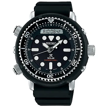 Seiko, Prospex Solar dykkerklokke med sort silikonrem