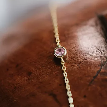 Bilde nummer 2 av Pan Jewelry, Armbånd i 925 forgylt sølv med rosa zirkonia
