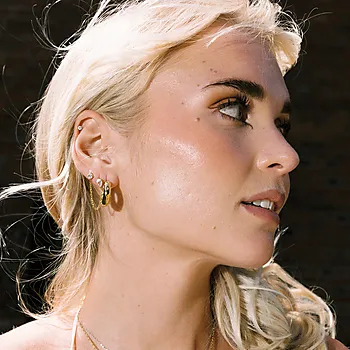 Bilde nummer 3 av Starlight øreringer i forgylt stål