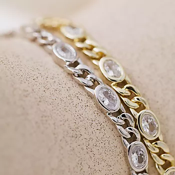 Bilde nummer 3 av Pan Jewelry, Armbånd i forgylt sølv med zirkonia