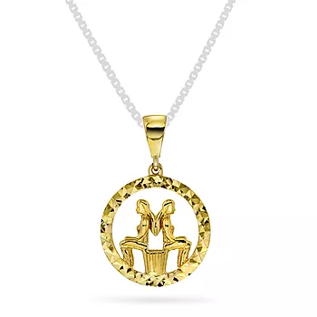 Pan Jewelry, Anheng i 585 gult gull horoskop Tvillingene