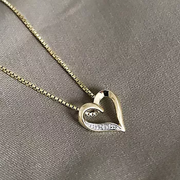 Bilde nummer 3 av Pan Jewelry, Anheng i 585 gult gull med hjerte og zirkonia