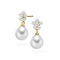 Perleblomst øredobber i 925 forgylt sølv