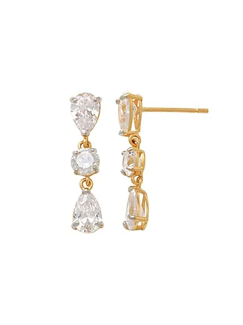Bilde nummer 3 av Pan Jewelry, Øredobber i 585 gult gull med zirkonia