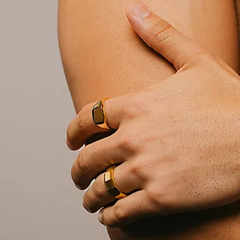 Bilde nummer 4 av Ring i forgylt stål