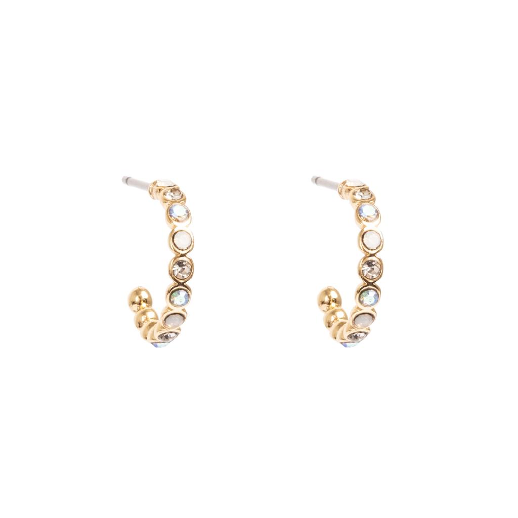 Solstice creoler i forgylt messing med opal